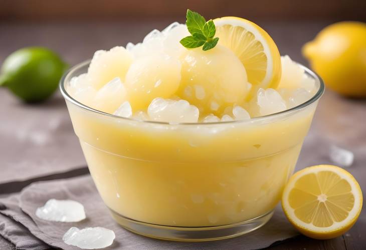 Lemon Granita Tangy Icy Treat with Bold Lemon Flavor