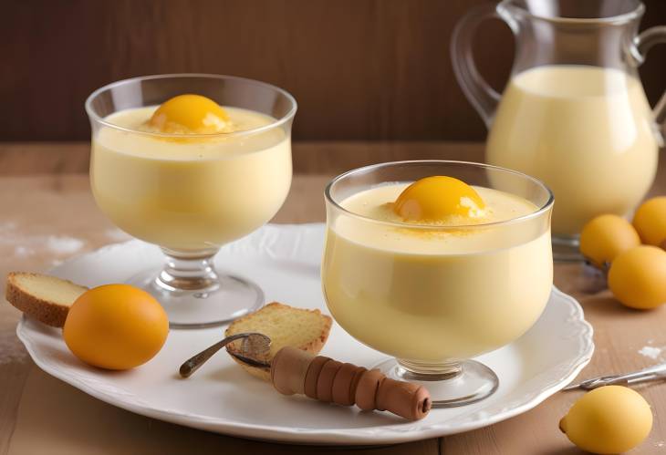 Light and Frothy Zabaglione A Classic Italian Custard with Egg Yolks and Wine