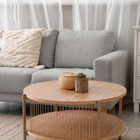 Living Room Style Coffee Table, Plant  Basket