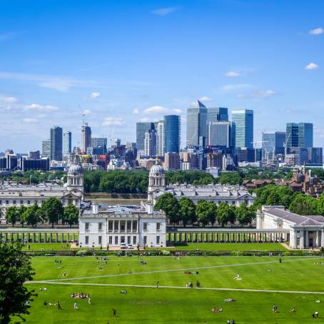 London Autumn Skyline Stunning View from Greenwich Park