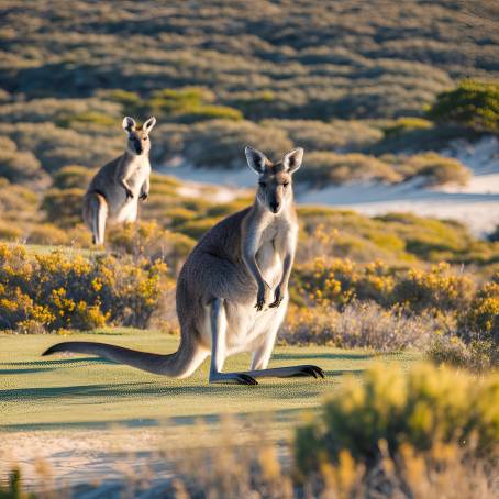 Lucky Bay Kangaroos Enjoying the Australian Beach