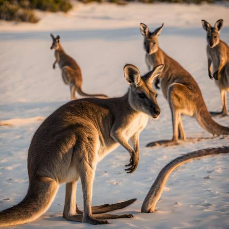 Lucky Bays Kangaroos Amidst Australian Coastal Beauty