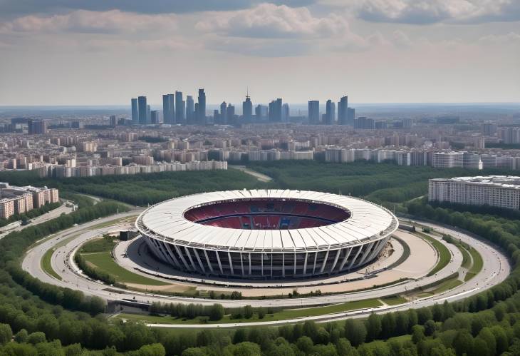 Luzhniki Olympic Complex and Moscow Panoramic View, Russia  May 26, 2018