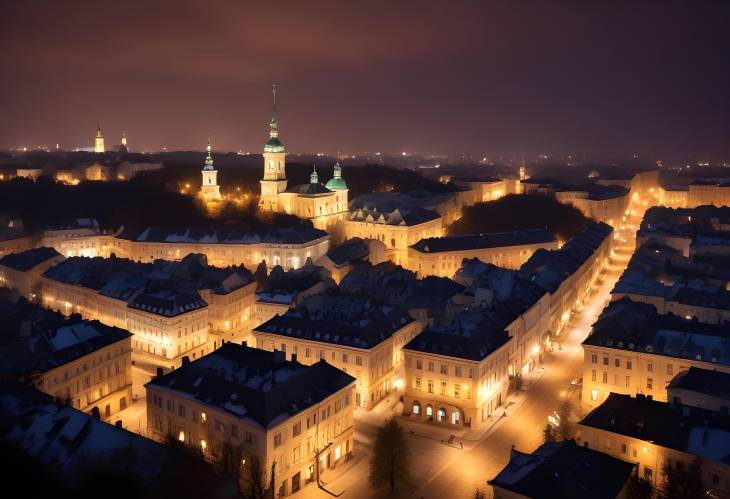 Lviv at Night Spectacular Ukrainian Cityscape and Lights