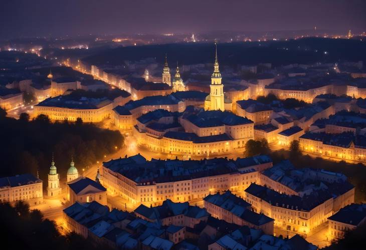 Lviv by Night Captivating Urban Landscape of Ukraine