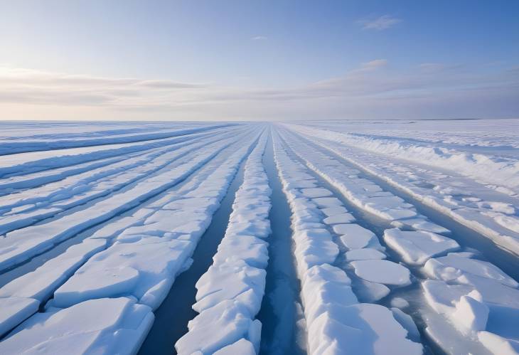 Mackenzie River Ice Road  Winter Journey in Inuvik, Northwest Territories, Canada