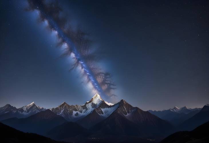 Magnificent Nightscape of Mount Fishtail and the Milky Way from Mardi Trek, Kaski, Nepal