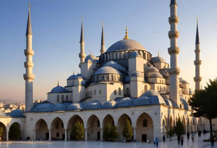 Majestic Blue Mosque Sultanahmet Camii Iconic Landmark of Istanbul, Turkey, Perfect for Travel