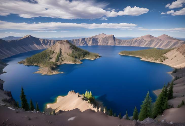 Majestic Crater Lake from Watchmans Peak A WideAngle Perspective of Oregons Wonders