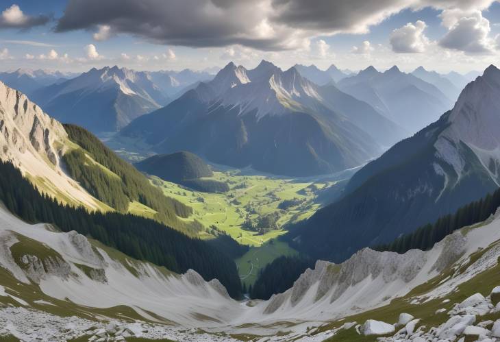 Majestic Grosser Ahornboden Panorama Engalm and Karwendel Views in Tyrol, Austria