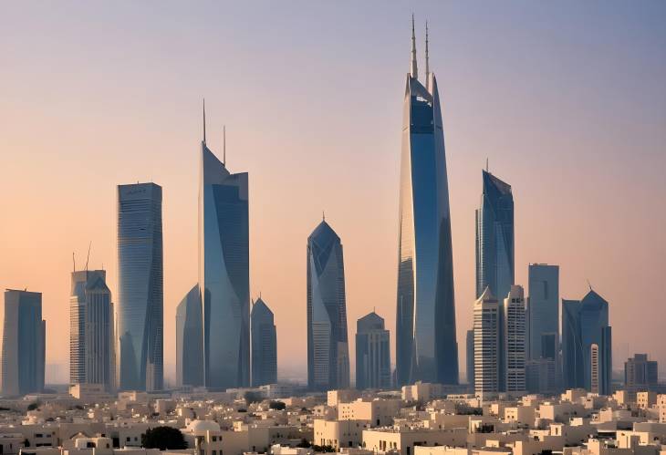 Manama Cityscape Dominated by the World Trade Center Building, Bahrain