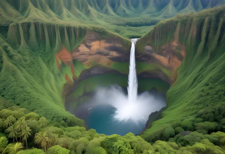 Manawaiopuna Falls Exclusive Jurassic Park Waterfall Only Visible from Helicopter