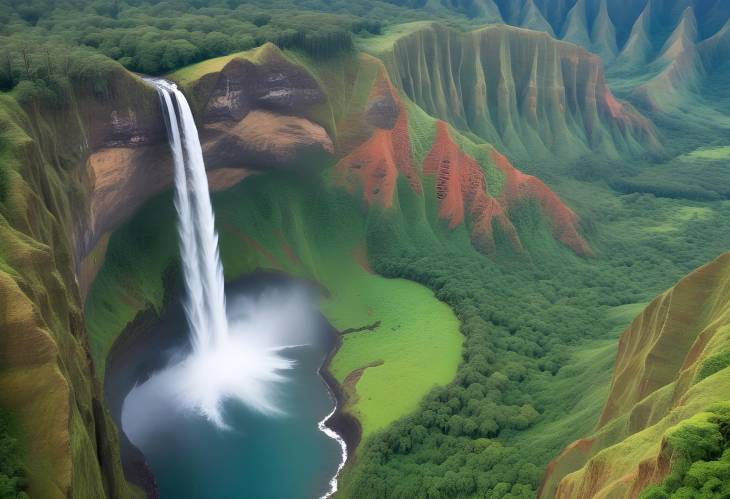 Manawaiopuna Falls Jurassic Parks Hidden Treasure Seen Only from Air