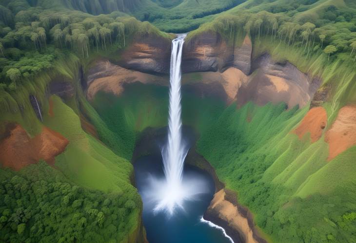 Manawaiopuna Falls Jurassic Parks Remote Waterfall Best Viewed from Air