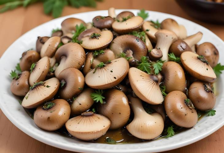 Marinated Mushrooms Savory Tender Mushrooms with Herb Infused Vinaigrette