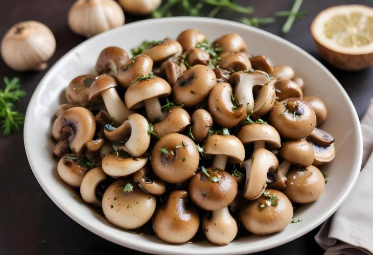 Marinated Mushrooms Versatile Tender Mushrooms with a Herb and Tangy Vinaigrette Infusion