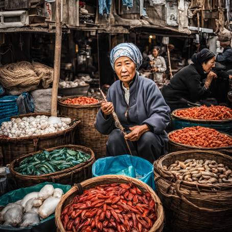 Market Fresh Seafood and Fisherman in Istanbul Bazaar Authentic Experience