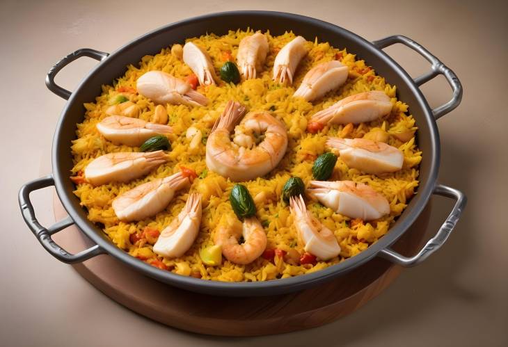 Mediterranean Paella Alicante Style with Monkfish and Saffron