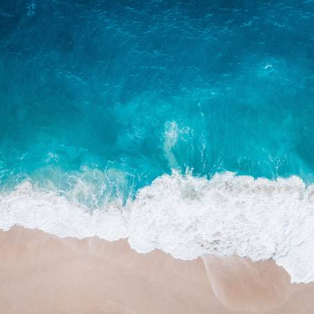 Mesmerizing Black Sand Beach with Turquoise Waves, New Zealand