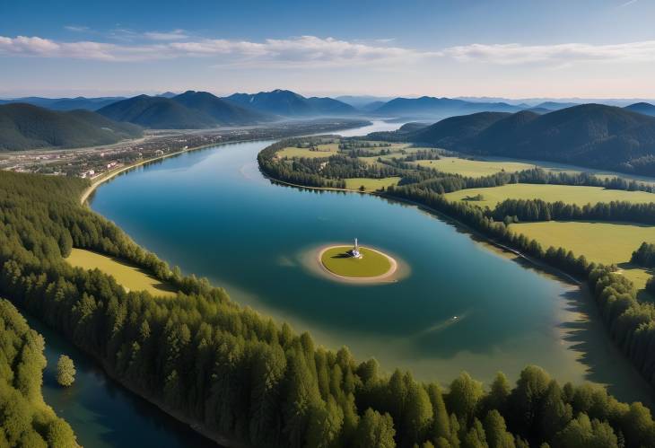 Mesmerizing Drone Shots of Sylvenste in speicher Bavarias Lake and River Beauty