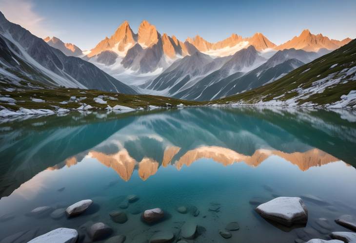 Mesmerizing Reflection of Sky and Monte Bianco on Chesery Lake