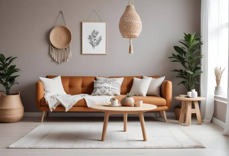 Minimalist and Boho Scandinavian Interior Stylish Furniture and Home Staging for a Modern Home