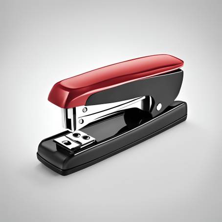 Minimalistic Office Stapler Isolated on White Background Essential Tool