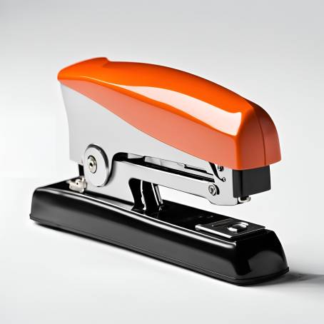 Minimalistic Office Stapler Isolated on White Background Practical Tool