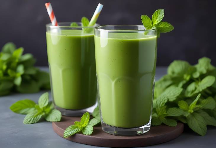 Mint Green Smoothie A Healthy and Refreshing Drink to Start Your Day Right