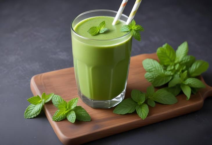 Minty Green Smoothie A Delicious and Healthy Blend of Greens and Fresh Mint