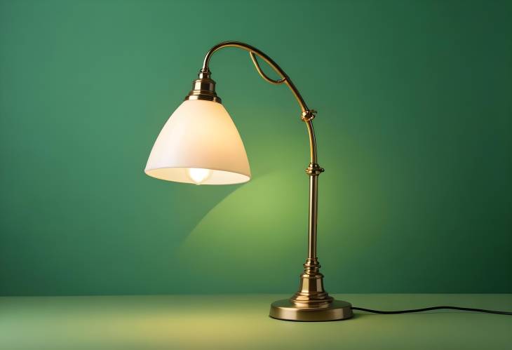 Modern Electric Lamp on Bright Green Background, Ideal for Creating Stylish and Vibrant Interiors