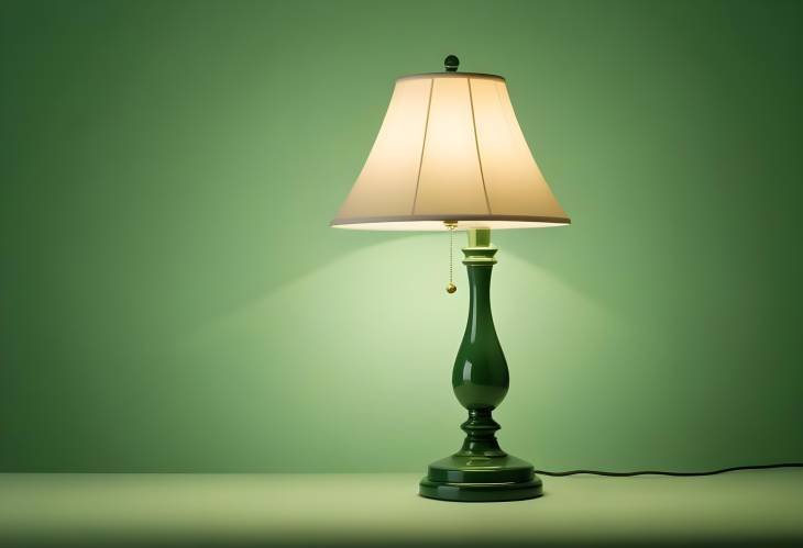 Modern Electric Lamp with a Lush Green Background, Ideal for Stylish and Functional Room Decor