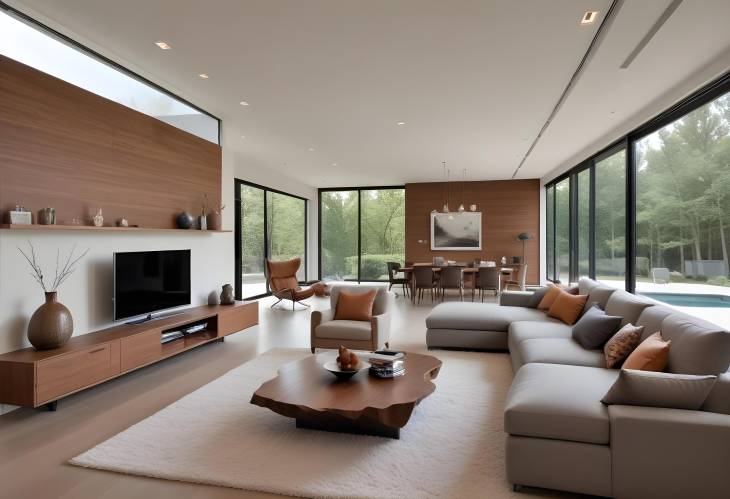 Modern Living Room Setup Elegant Furnishings and Stylish Decor in Contemporary Homes