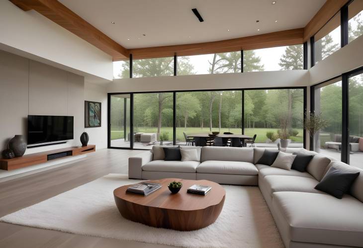 Modern Living Room with Contemporary Elegance Stylish Furniture and Chic Decor