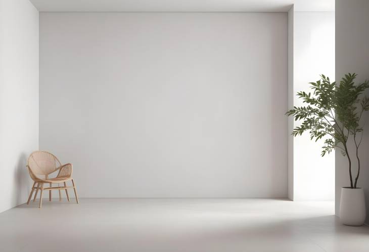 Modern Minimalist Interior with Empty Space Ideal for Product and Advertising Use