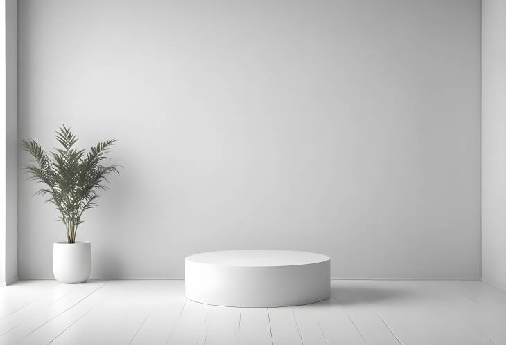 Modern Minimalist Room with Empty Area Ideal for Showcasing Products or Ads