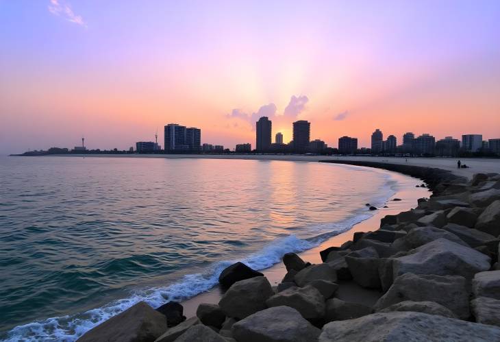 Morning Glory Sunrise Over Al Khobar Seaside