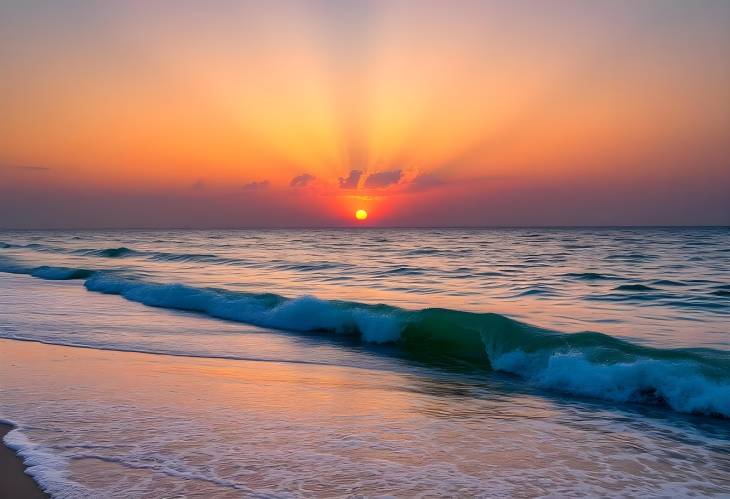 Morning Magic Sunrise Over Al Khobar Sea