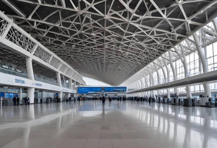 Moscow, 30 May 2021, Terminal A Facade at Moscow International Airport, Modern Design, Airport Build