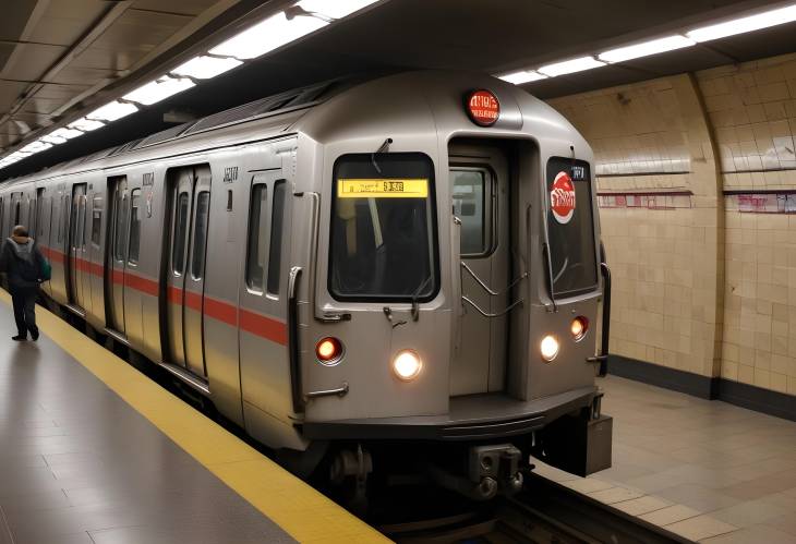 Moscow Metro Subway Train Arriving at Savelovskaya Station on October 12, 2021