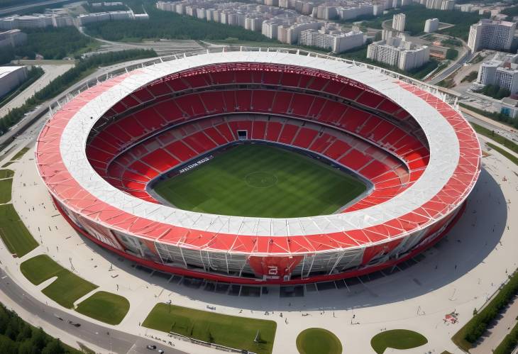 Moscow, Russia  May 30, 2018 Main View of Spartak Stadium or Otkritie Arena Ahead of FIFA World C