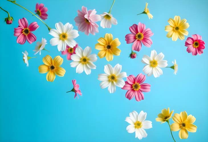 Mothers Day Floral Inspiration on Blue Canvas