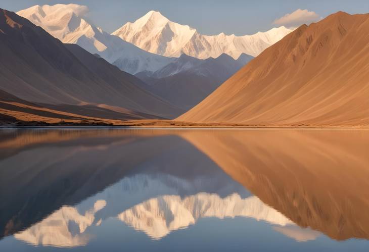 Mountain Majesty Sunset Over Pik Lenin and Reflecting Lake