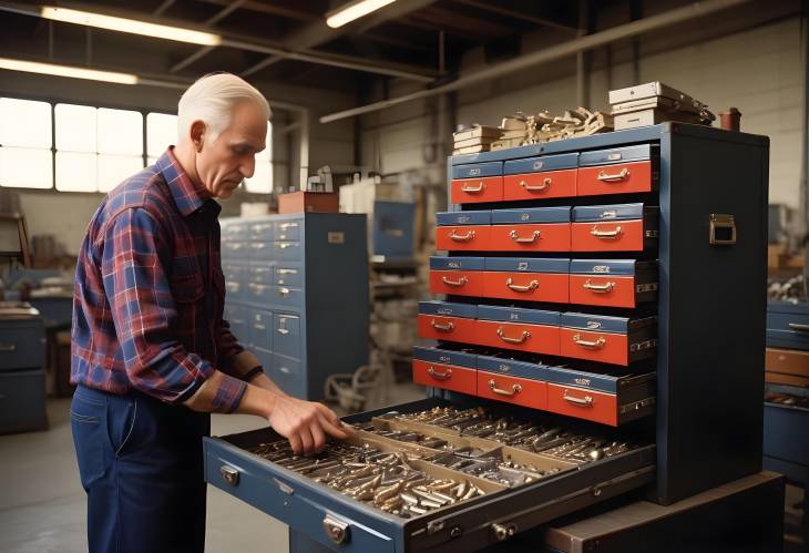 Multi Functional Storage Box for Bolts, Nuts, and Screws with Labeled Compartments