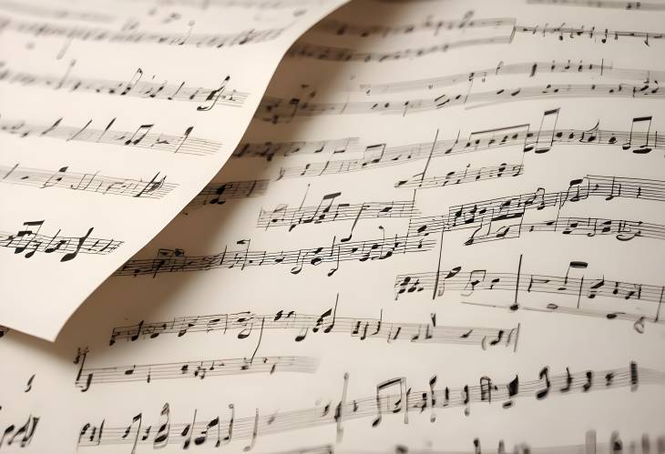 Music Notation Sheets Closeup  Perfect Background for Music Projects and Creative Design