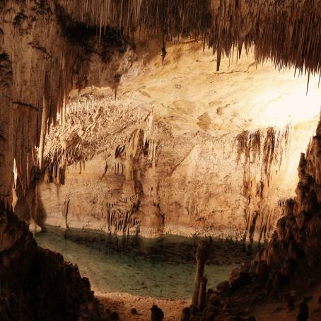 Mystical Jaskinia Mylna Cave Interior, Tatra Mountains