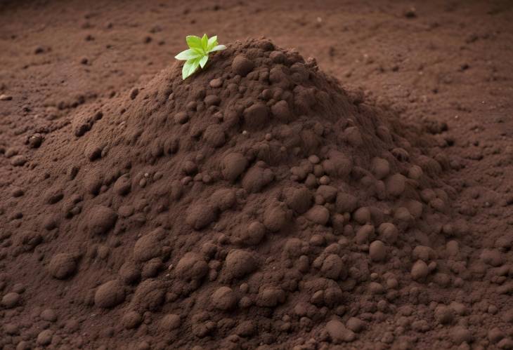 Natural Soil Heap Isolated on White Ideal for Agricultural Uses and Environmental Studies