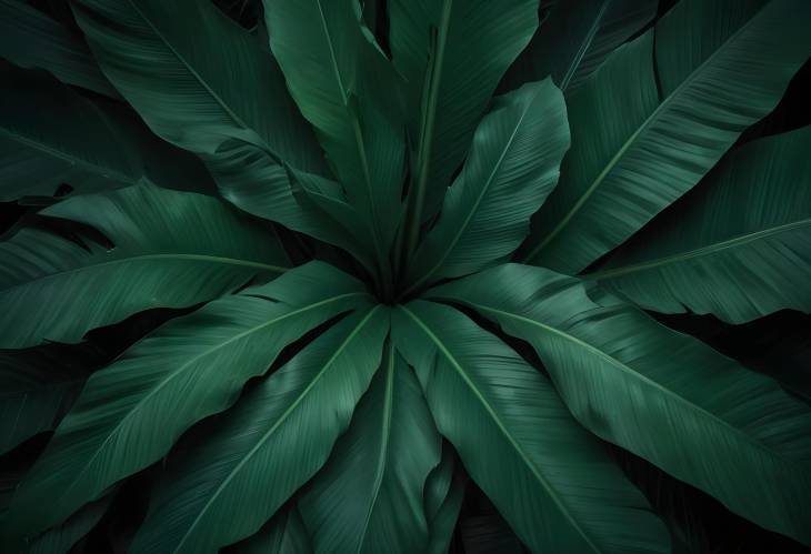 Nature Background with Dark Green Leaf Texture