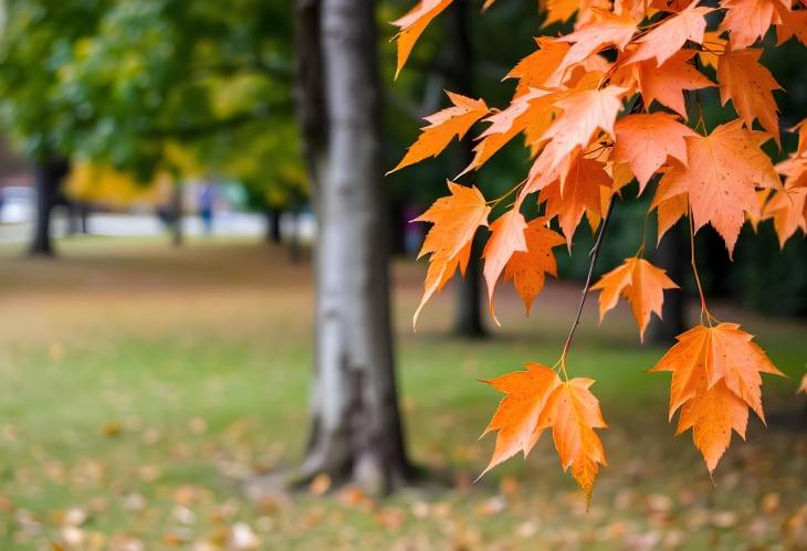 Natures Canvas Fall Leaves in Orange