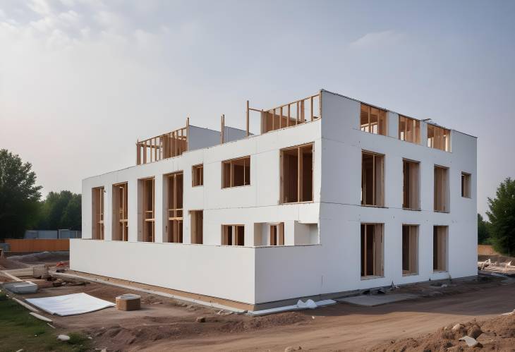 Nearly Finished Modern House with Polystyrene Insulation Construction Site Update